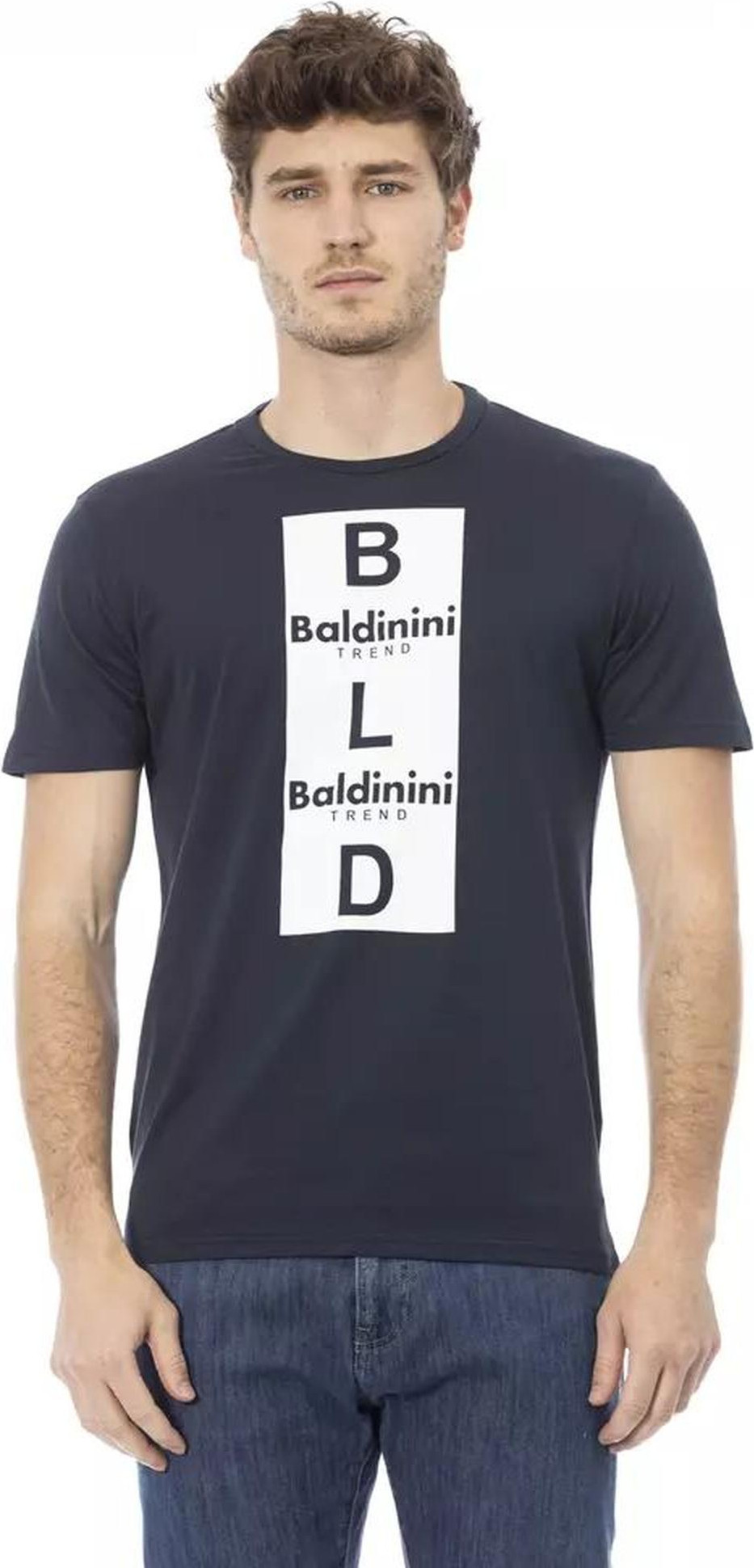 Футболка Baldinini Trend из хлопка синяя