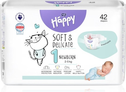 Newborn Disposable Diapers Bella Happy Soft&Delicate