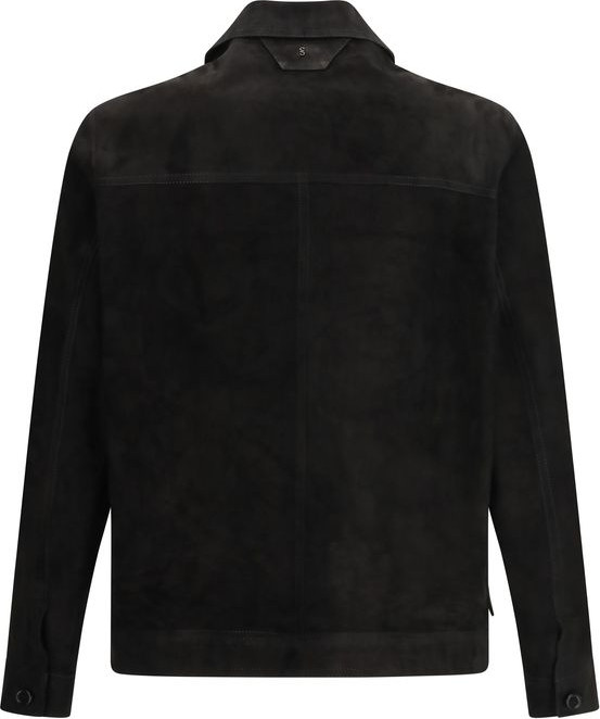 Black Calf Leather Bos Taurus Coat Salvatore Santoro