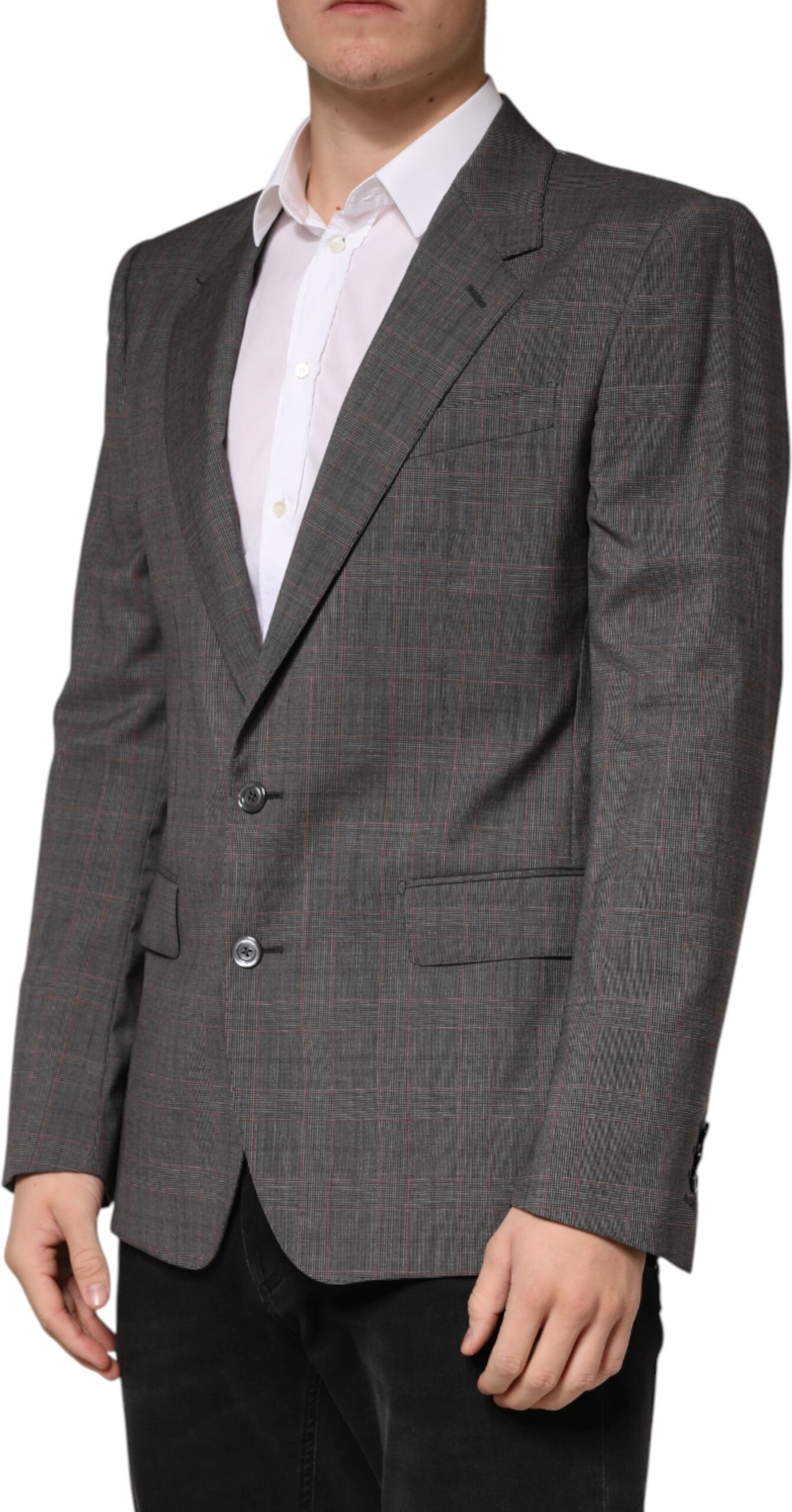 Blazer Dolce & Gabbana Gray Wool Single Breasted 2 Button