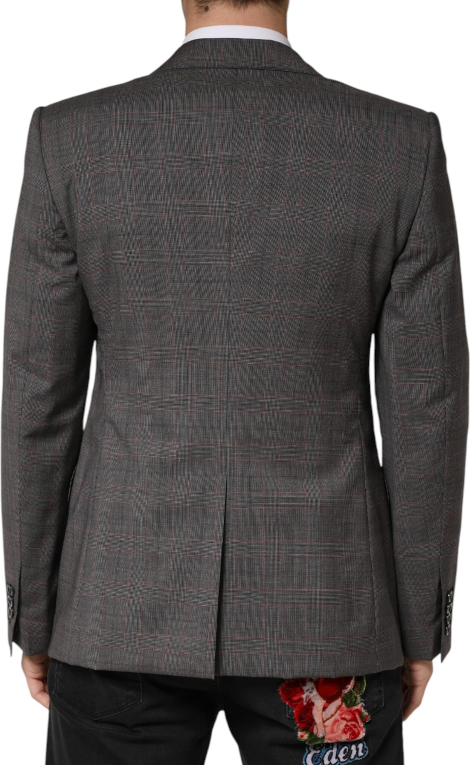 Blazer Dolce & Gabbana Gray Wool Single Breasted 2 Button