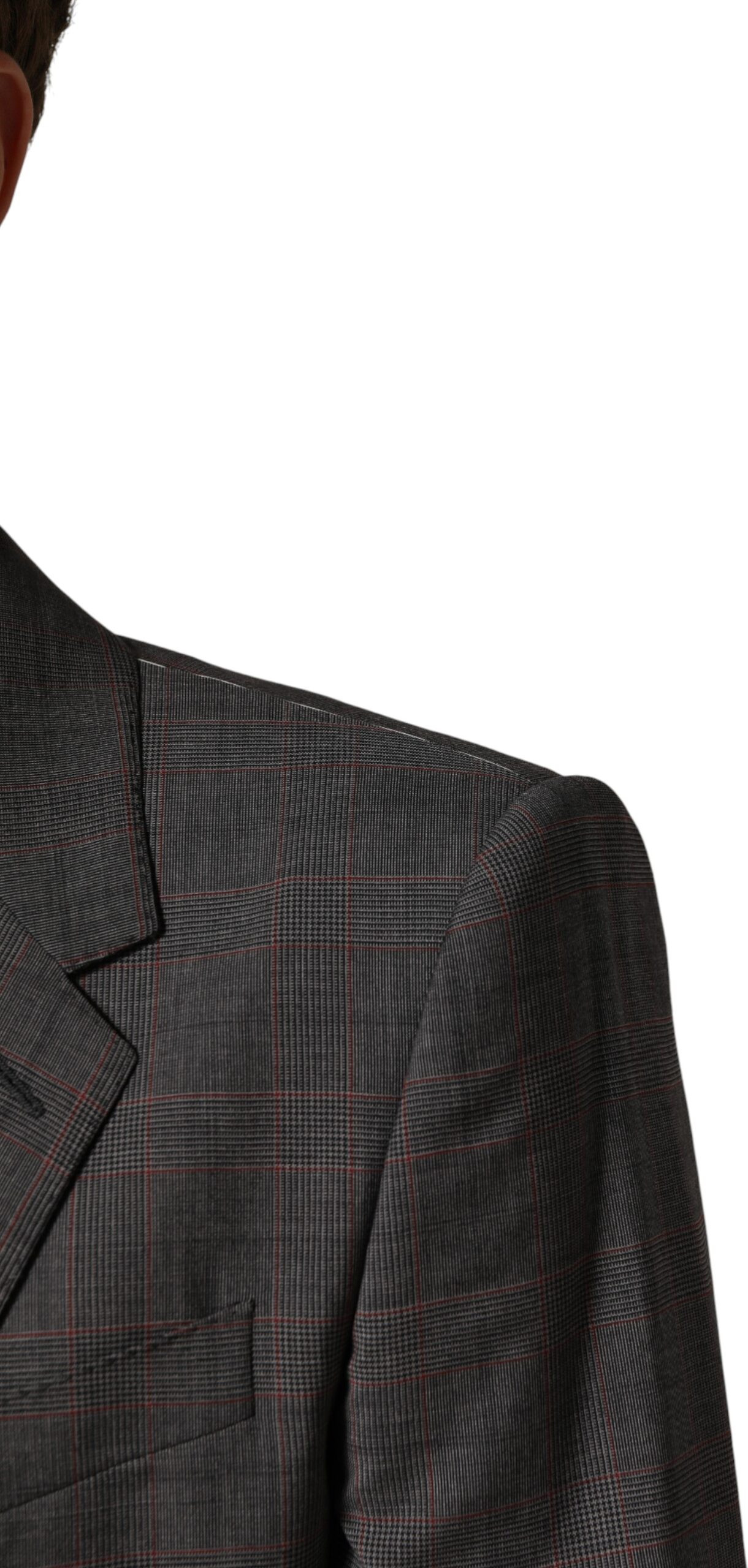 Blazer Dolce & Gabbana Gray Wool Single Breasted 2 Button