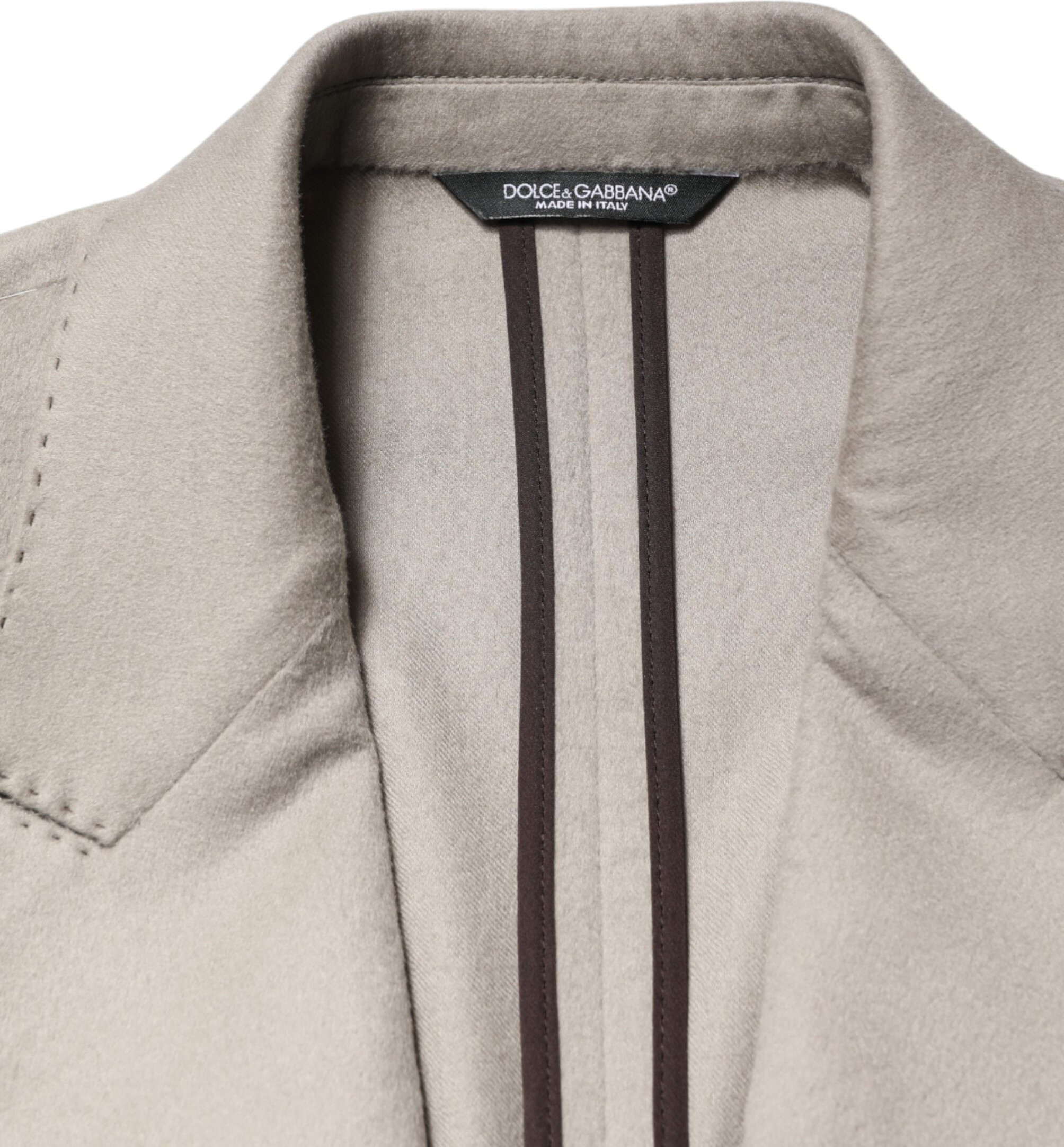 Gray Cashmere Single Breasted Jacket Blazer Dolce & Gabbana