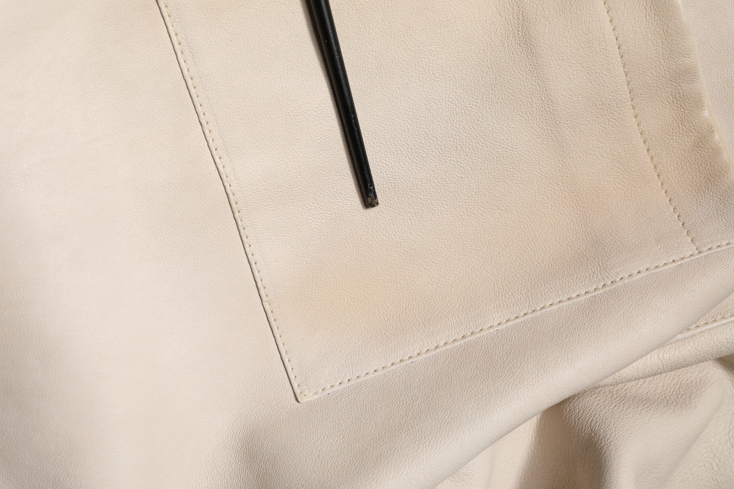 Beige Leather Button Down Shirt Dolce & Gabbana