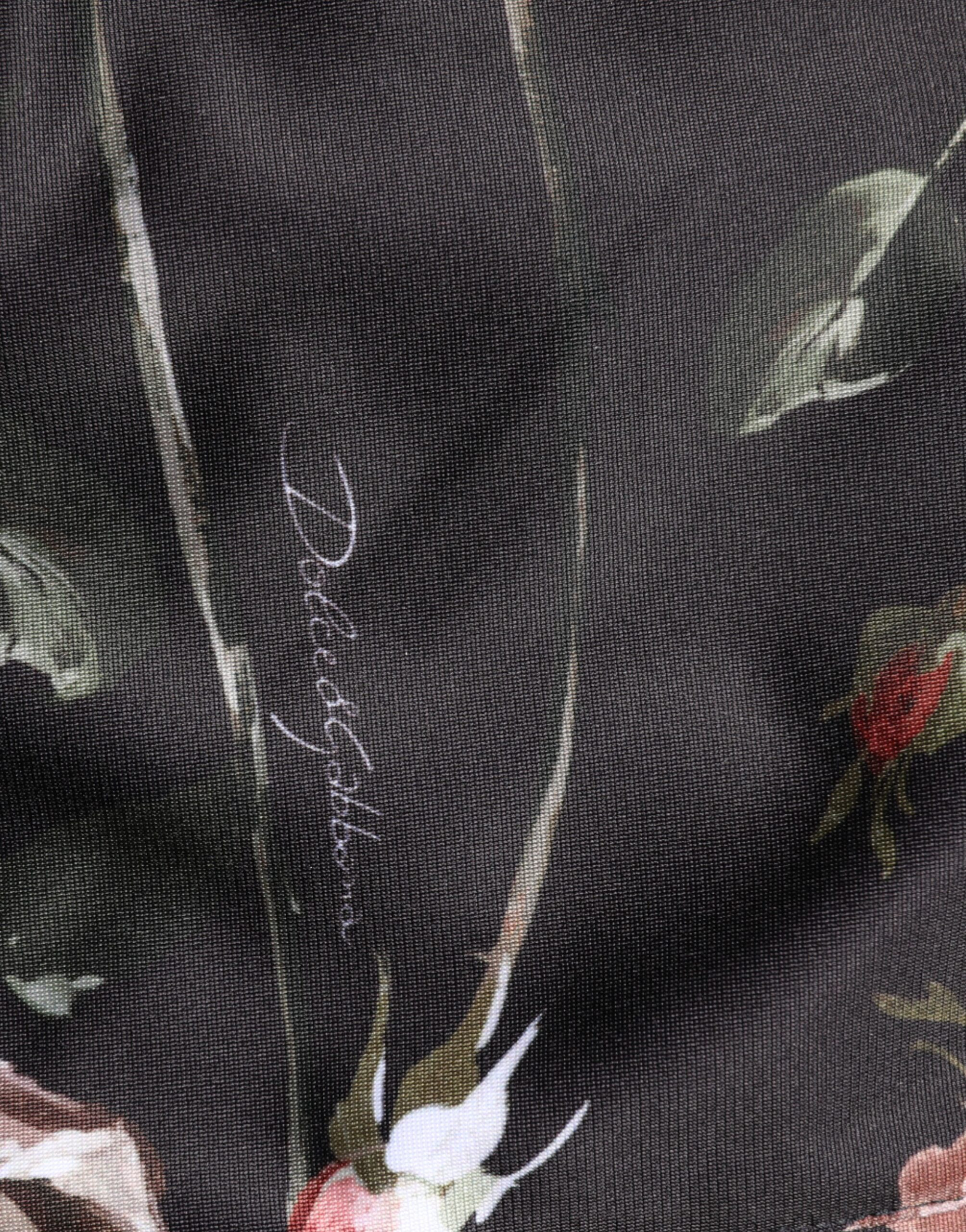 Chino Pants Dolce & Gabbana Black Floral Straight-Leg