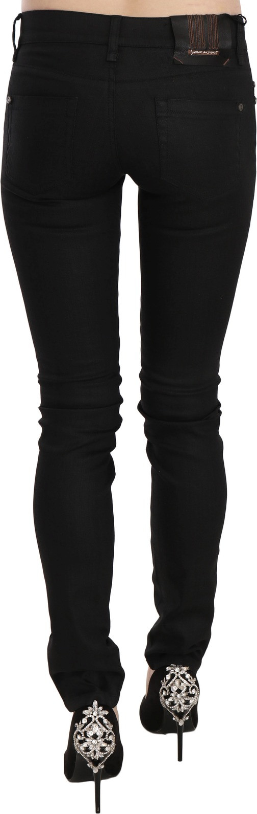 Jeans Plein Sud Cotton Black Mid Waist Skinny Denim