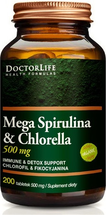 Dietary Supplement Doctor Life Mega Spirulina Chlorella