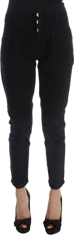 Schwarze Cropped Jeans aus Baumwolle von Costume National