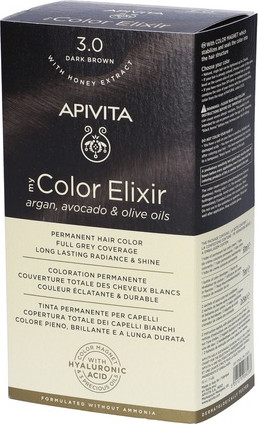 Hair Dye Apivita 30 Dark Brown