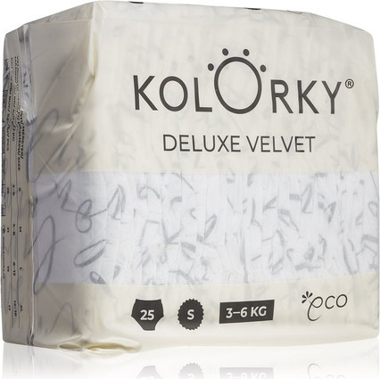 Kolorky Deluxe Velvet Love Live Laugh Disposable Diapers Size S 36 Kg Quantity 25 Pcs