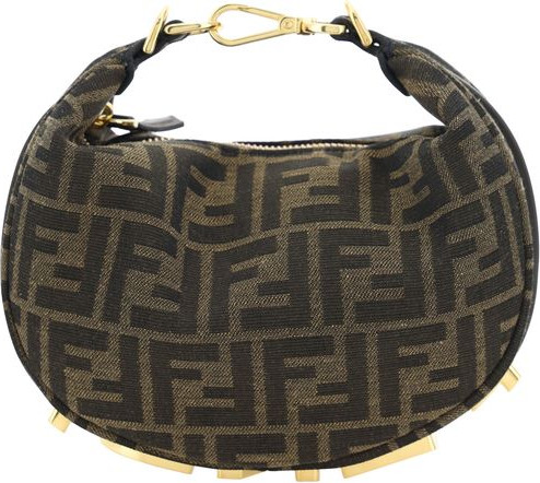 Brown Fabric Shoulder Bag Fendi