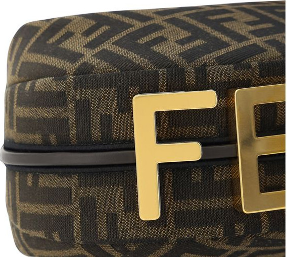 Brown Fabric Shoulder Bag Fendi