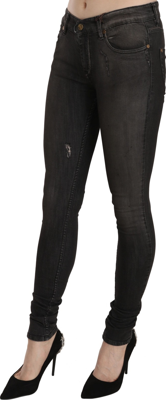 Low Waist Skinny Denim Pants Plein Sud