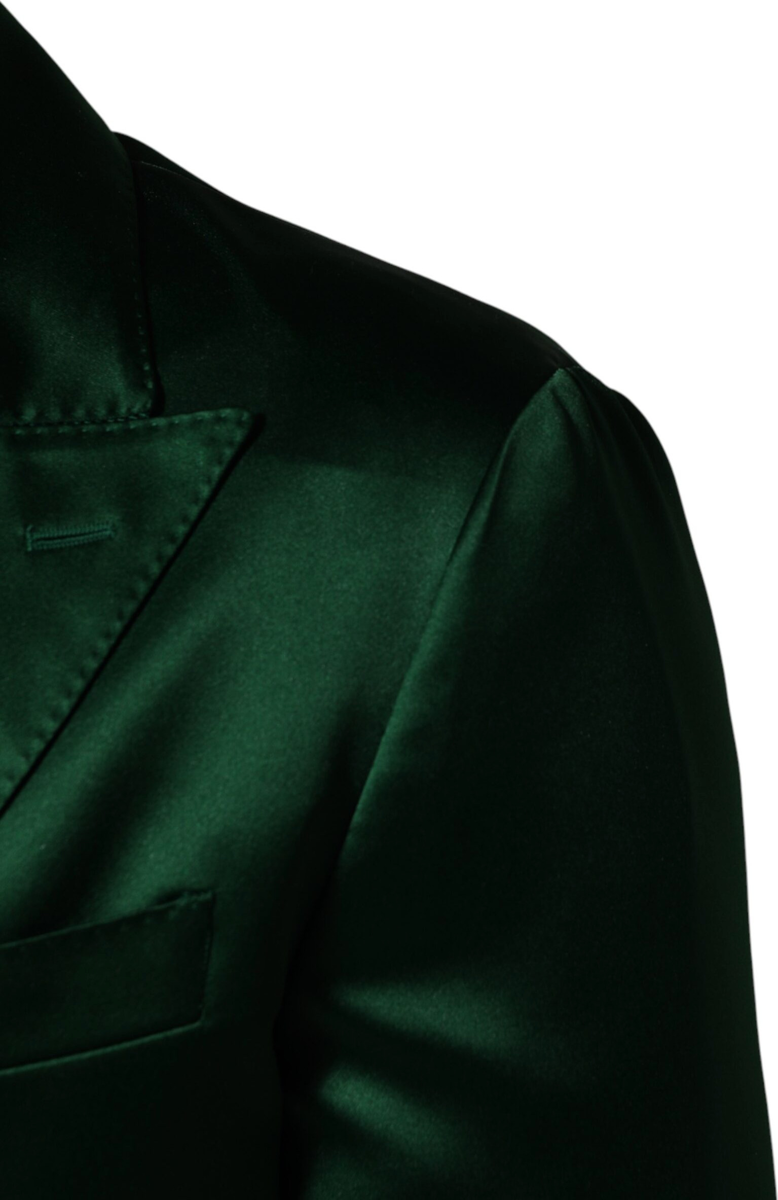 Sakko Blazer Dolce & Gabbana Grün Satin Zweireihig