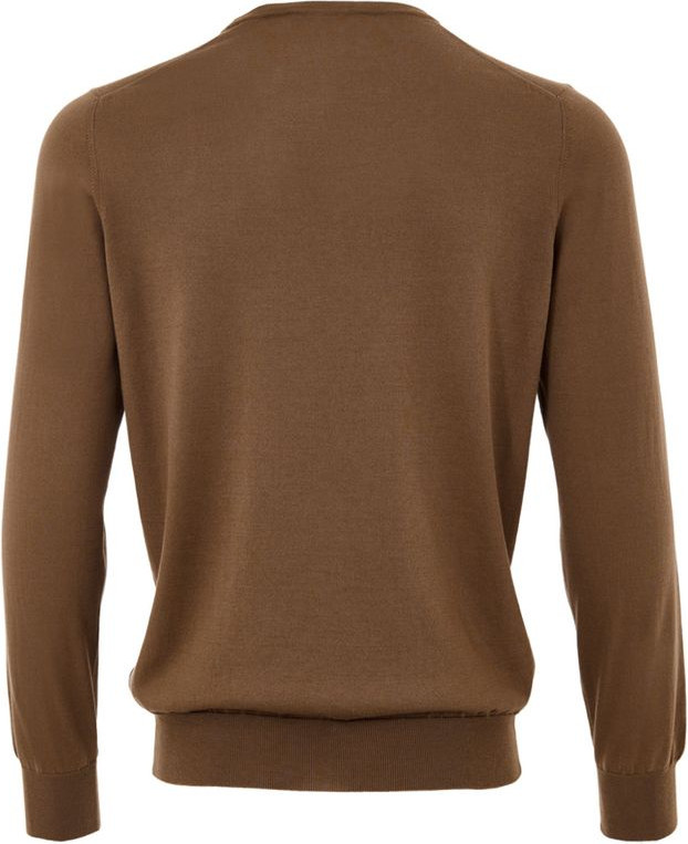 Brown Silk Sweatshirt by Gran Sasso