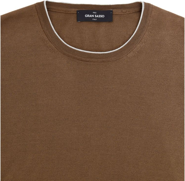 Brown Silk Sweatshirt by Gran Sasso