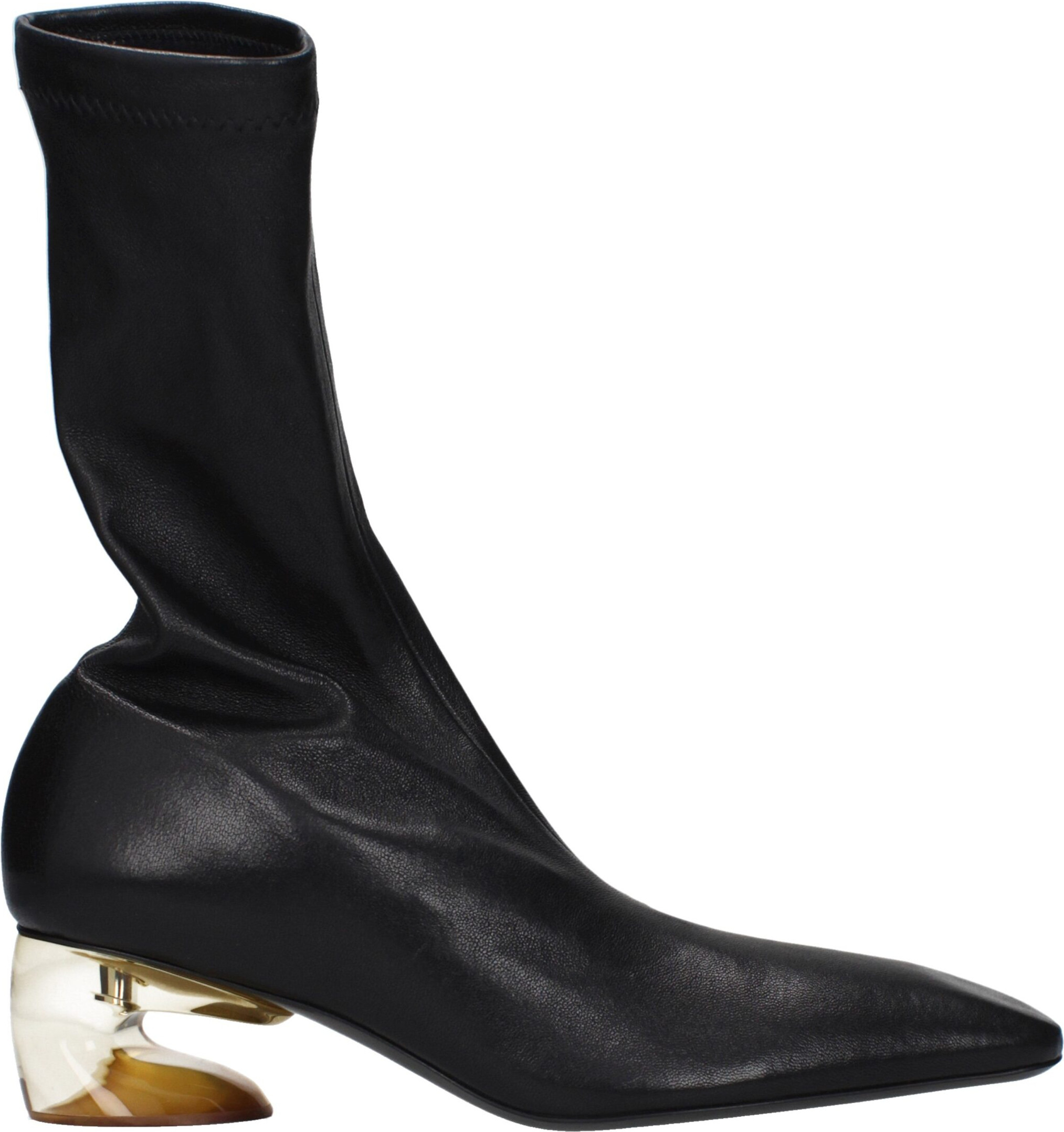 Jil Sander Black Leather Ankle Boots