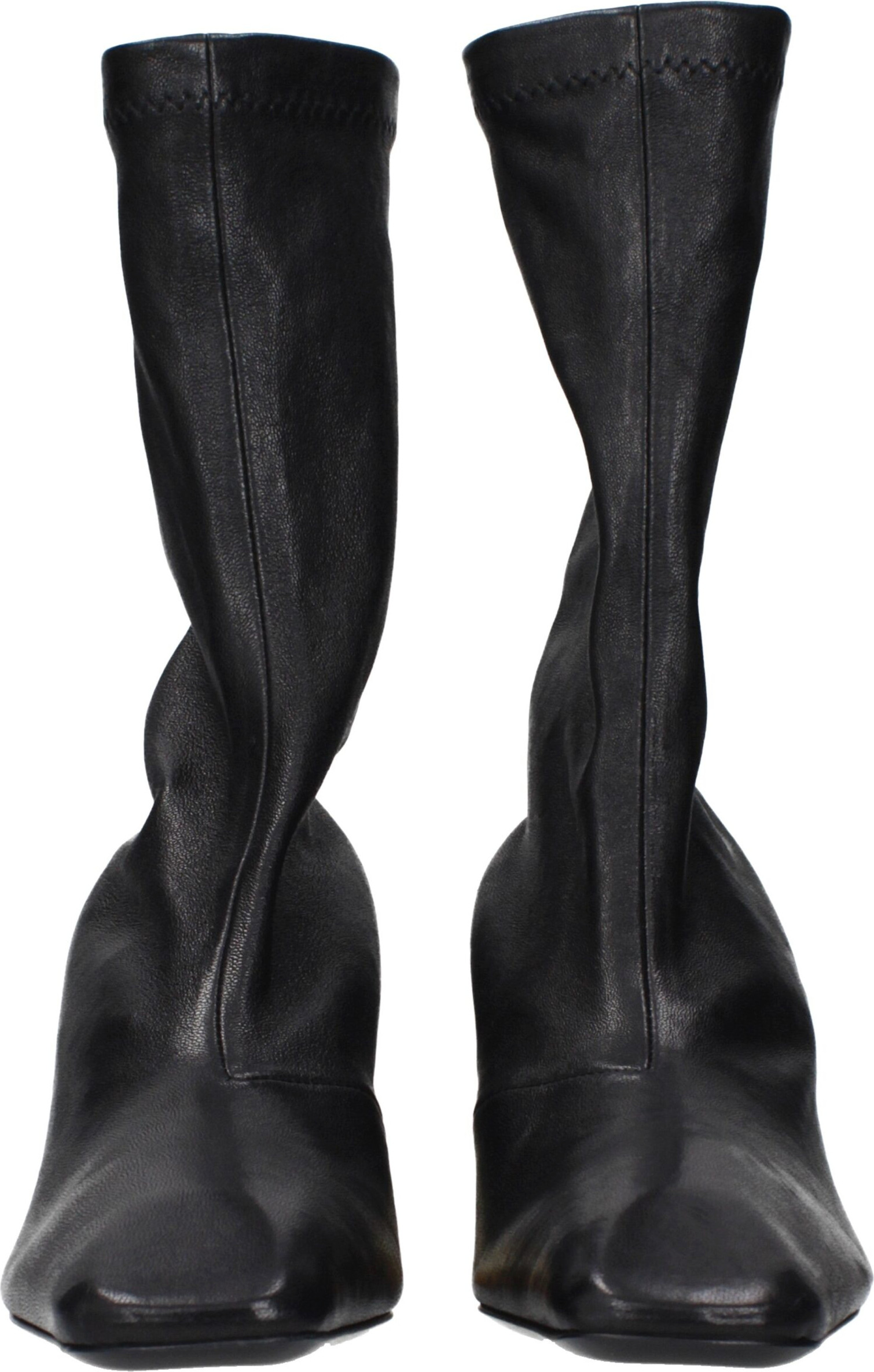 Jil Sander Black Leather Ankle Boots