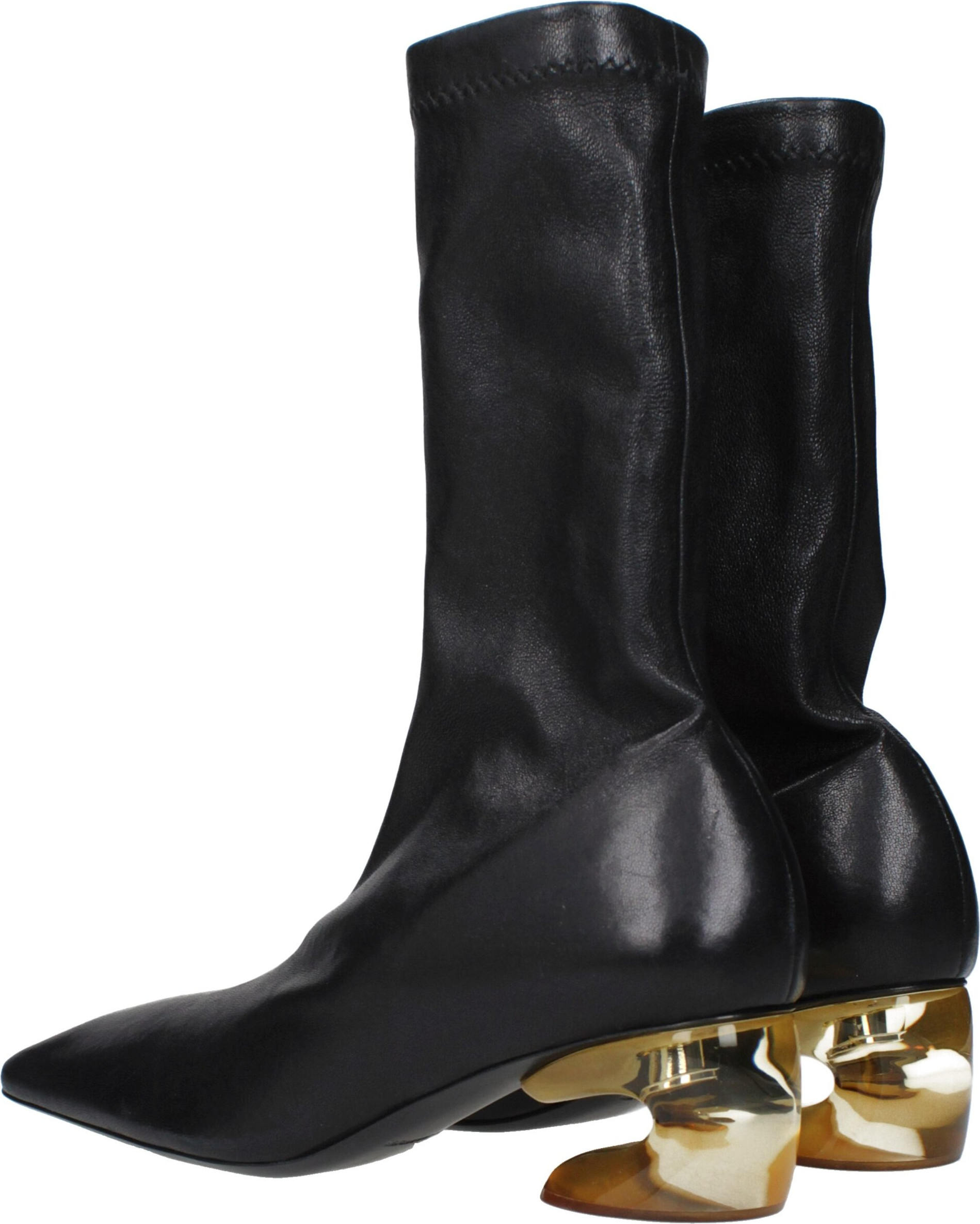 Jil Sander Black Leather Ankle Boots