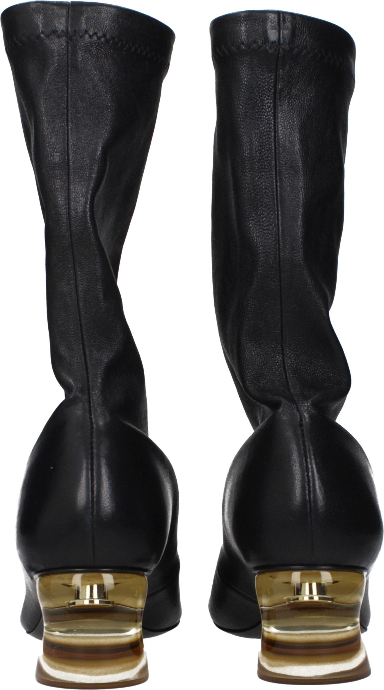 Jil Sander Black Leather Ankle Boots