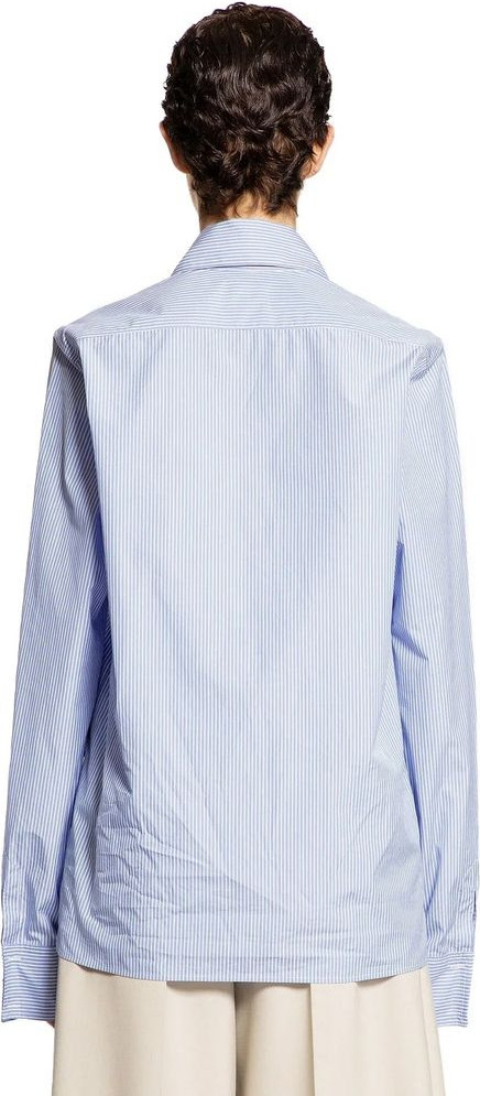 Blue Cotton Shirt Saint Laurent