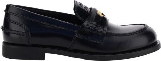 Черные резиновые лоферы Miu Miu без шнуровки