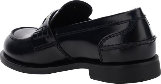 Черные резиновые лоферы Miu Miu без шнуровки
