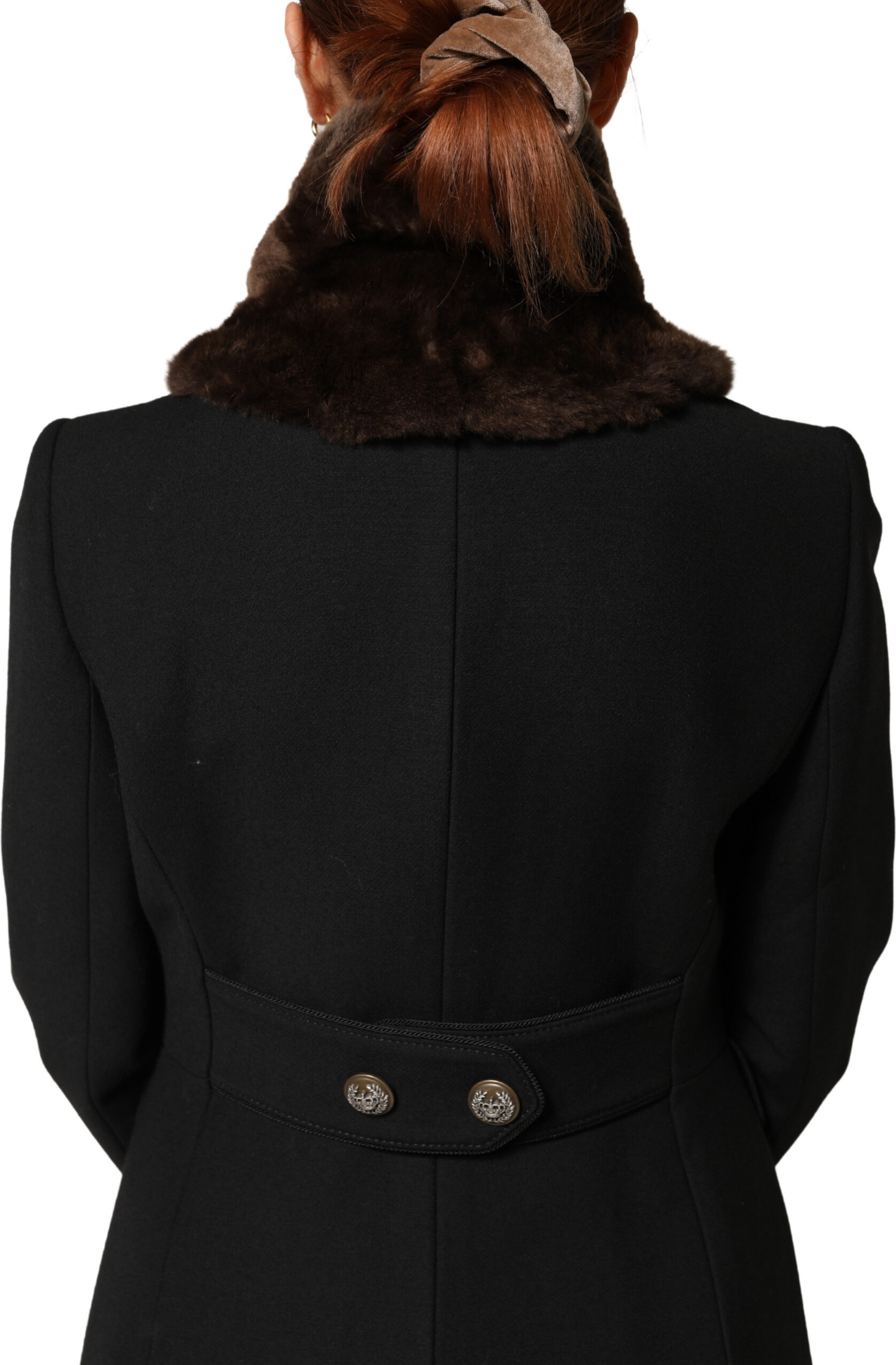 Brown Fur Shoulder Collar Neck Wrap Scarf Dolce & Gabbana