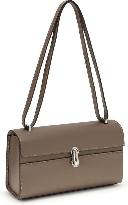 Shoulder Bag Gray Calf Leather Bos Taurus