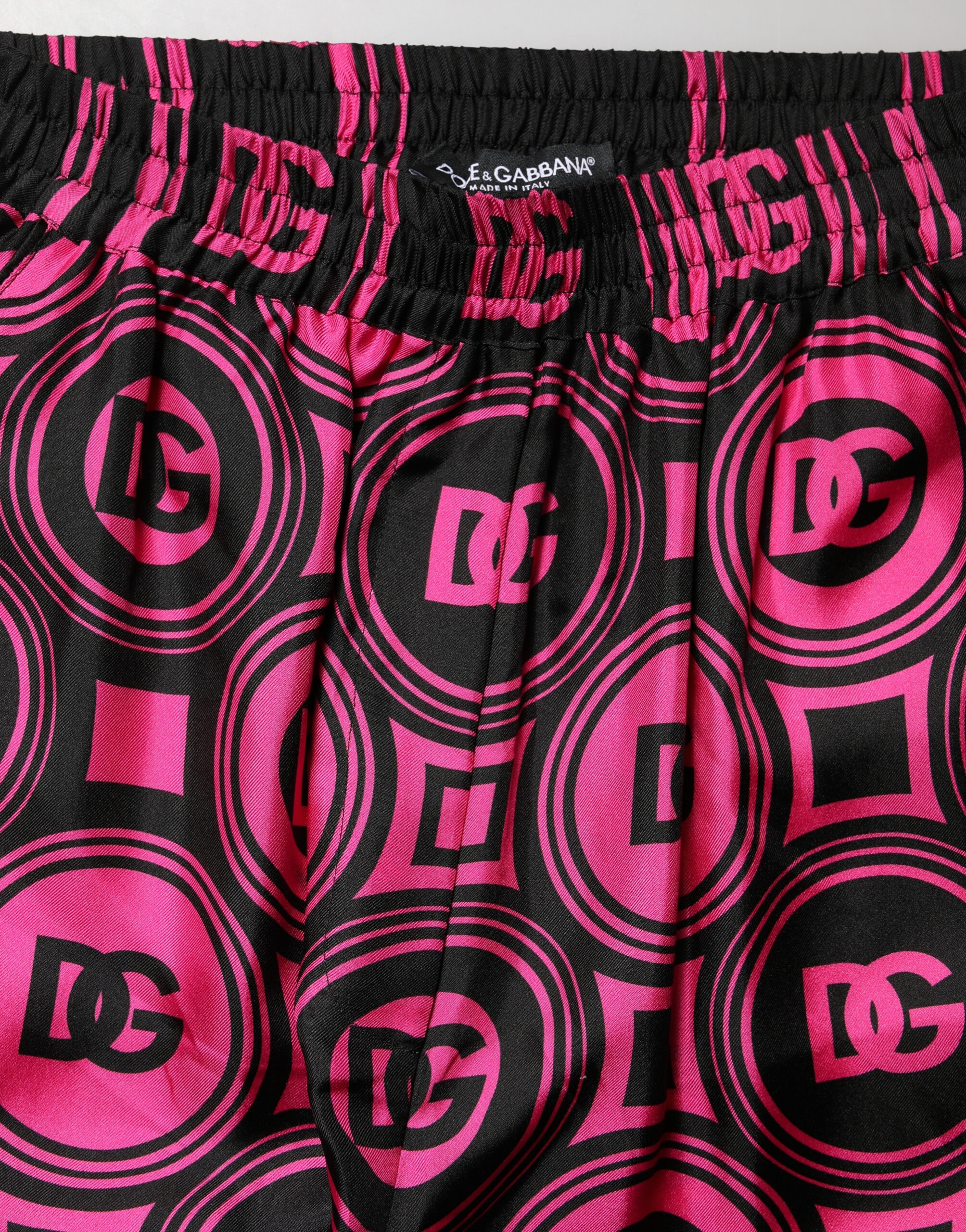 Women's Silk Logo Print Shorts by Dolce & Gabbana