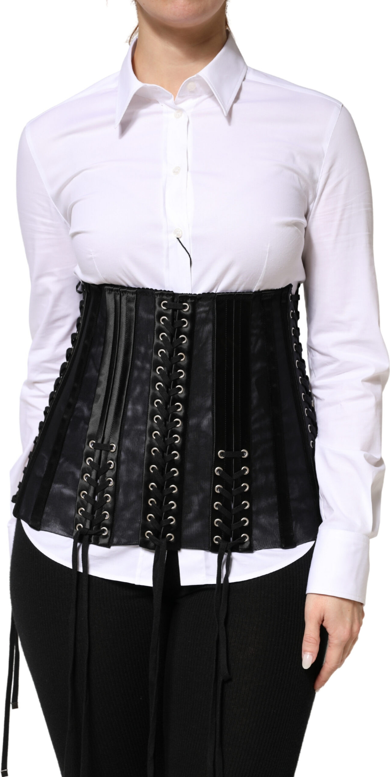 Korsett Dolce & Gabbana Schnürung Schwarz Taillenformer Bustier Korsett Oberteil