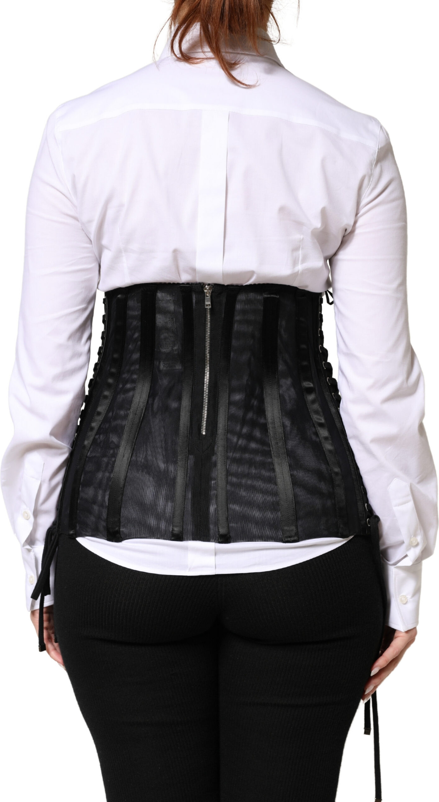 Korsett Dolce & Gabbana Schnürung Schwarz Taillenformer Bustier Korsett Oberteil