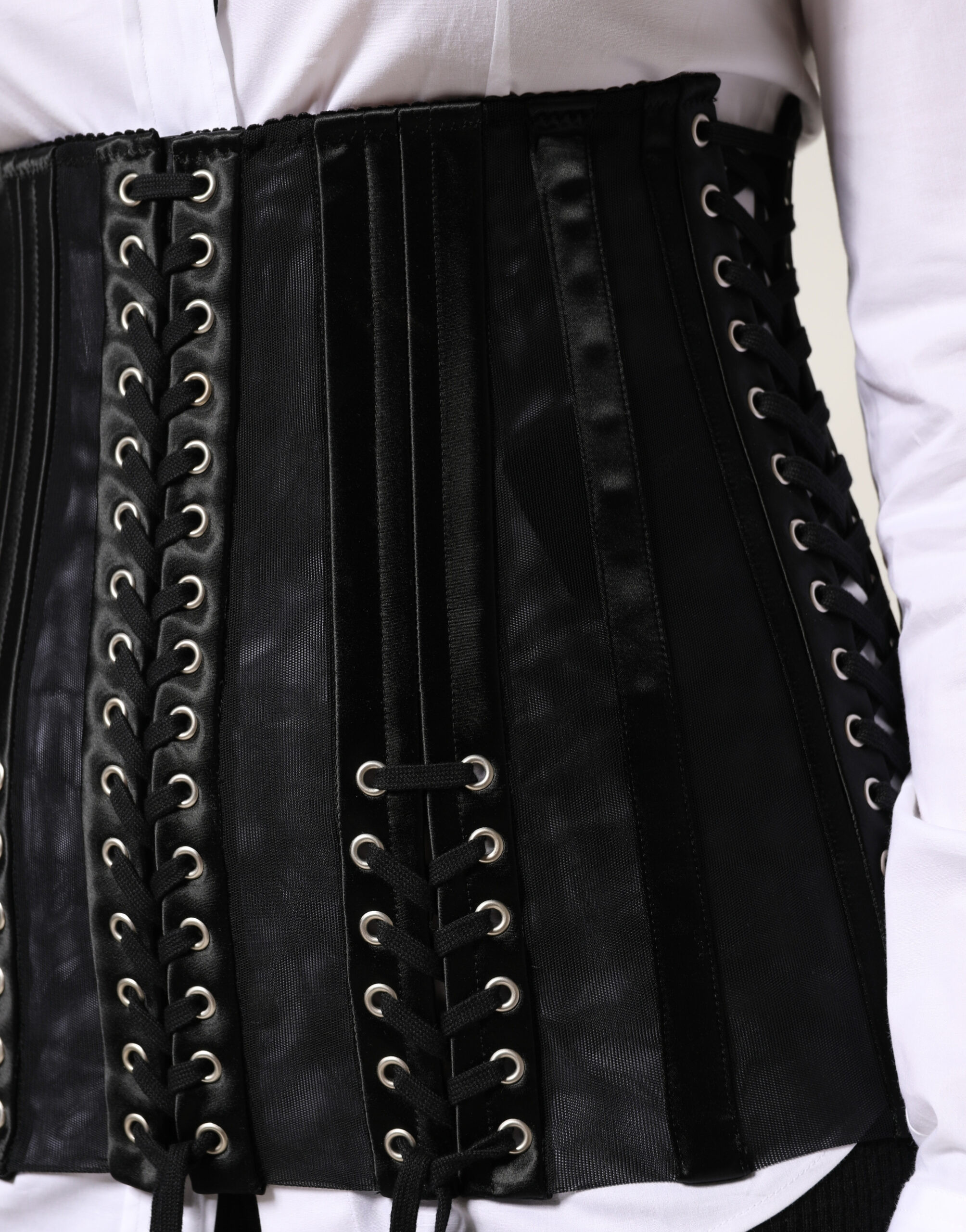 Korsett Dolce & Gabbana Schnürung Schwarz Taillenformer Bustier Korsett Oberteil