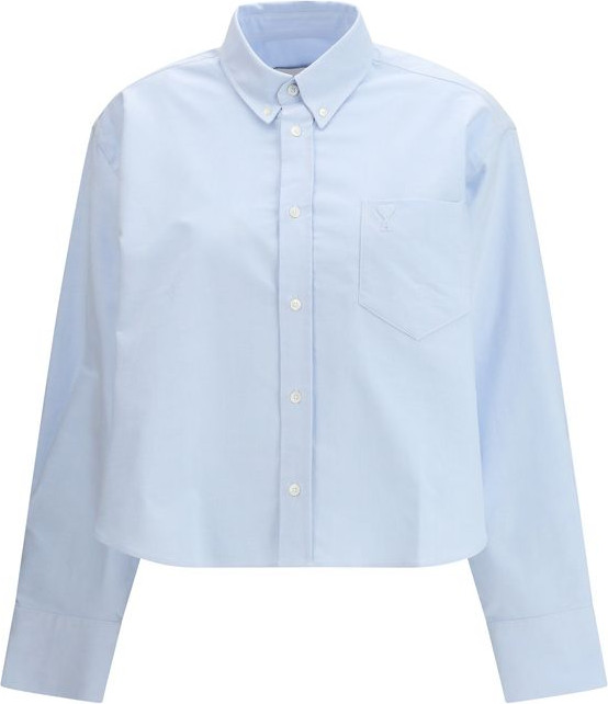 Blue Cotton Shirt AMI Paris