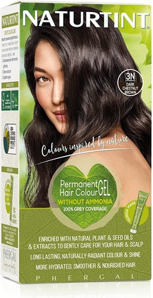 Permanente Haarfarbe Dunkelbraun Kastanie 3N Naturtint