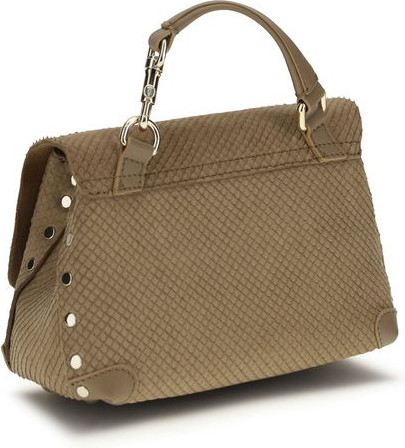 Beige Calf Leather Bos Taurus Ayol sumkasi
