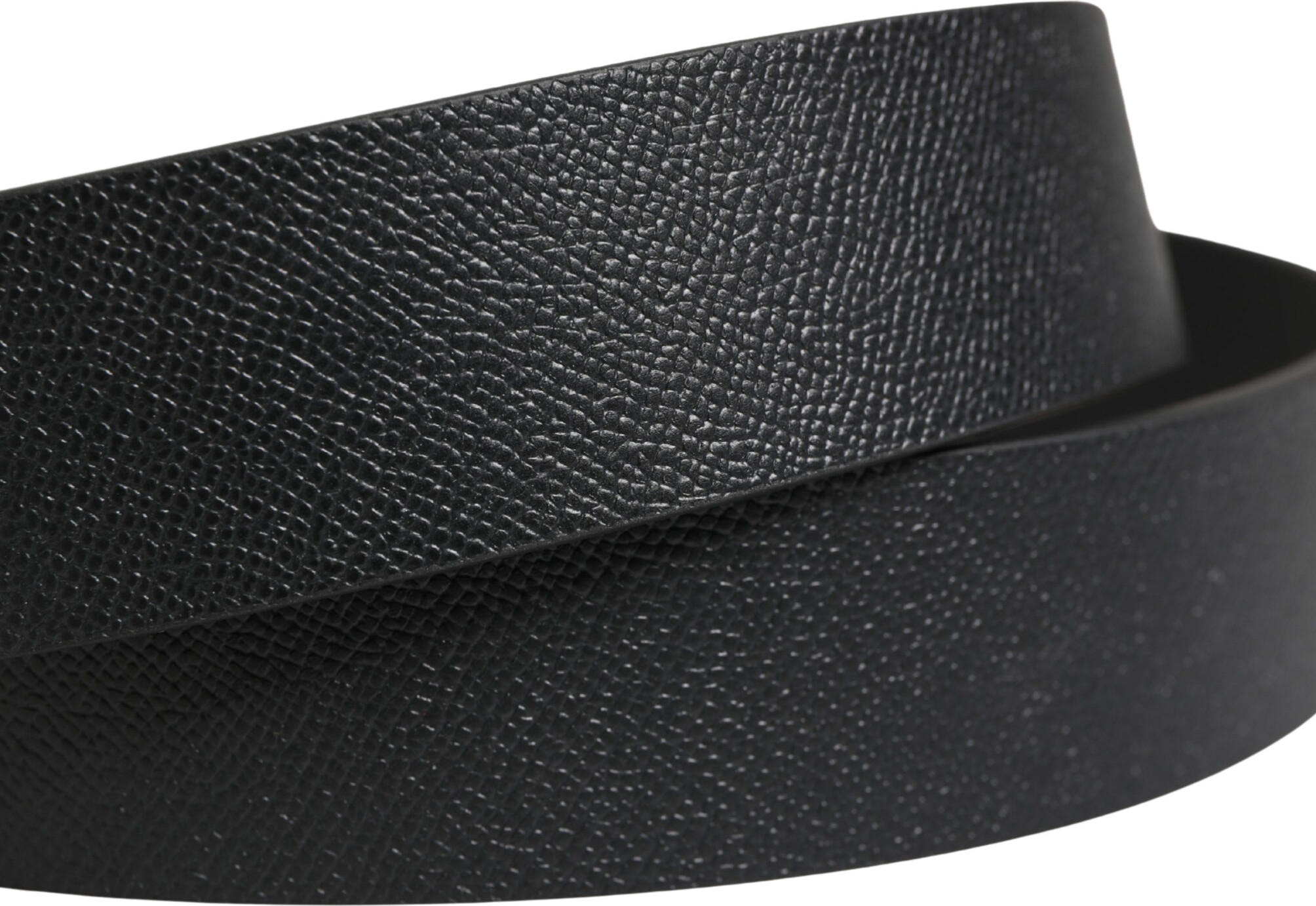 Black Calf Leather Silver Metal Buckle Belt Dolce & Gabbana
