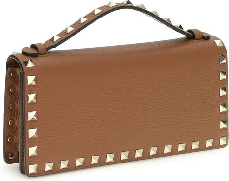 Valentino Garavani Brown Calf Leather Bos Taurus Wallet