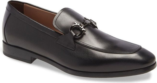Black Calfskin Slip-On Loafers Salvatore Ferragamo