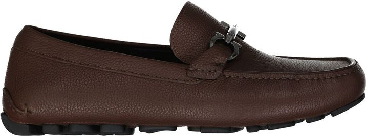 Jigarrang teri slip-on mokasinlar Salvatore Ferragamo