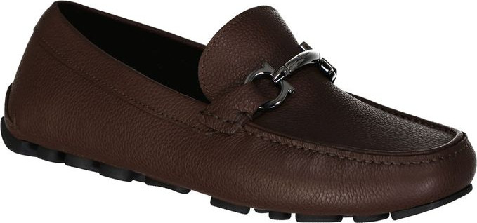 Jigarrang teri slip-on mokasinlar Salvatore Ferragamo