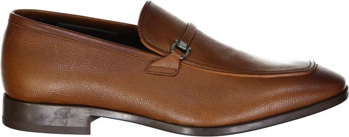 Brown Leather Slip-On Loafers Salvatore Ferragamo