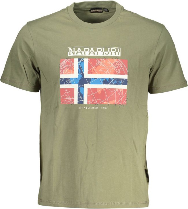 Napapijri Verde T-ko'ylagi Paxtadan