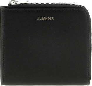 Черный кожаный кошелек Jil Sander