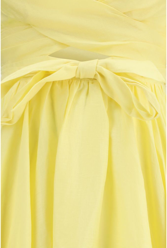 Bicolor Cotton Long Dress Zimmermann