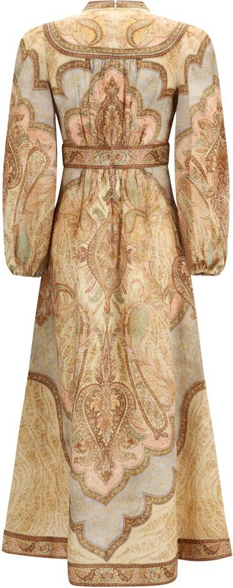 Multicolor Linen Long Dress Zimmermann