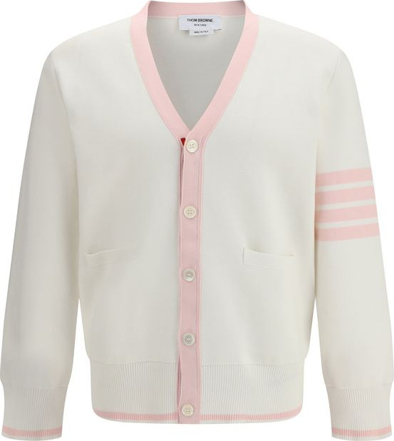 White Cotton Cardigan Thom Browne