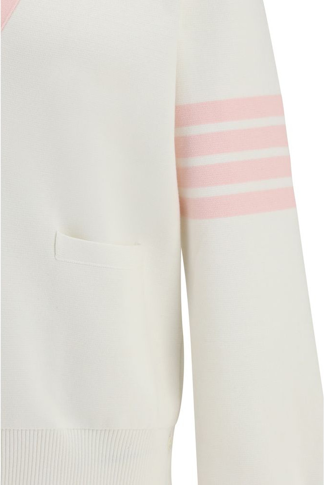 White Cotton Cardigan Thom Browne