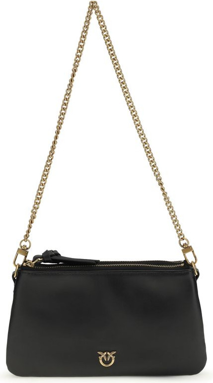 Pinko Black Calf Leather Bos Taurus Yengil sumka