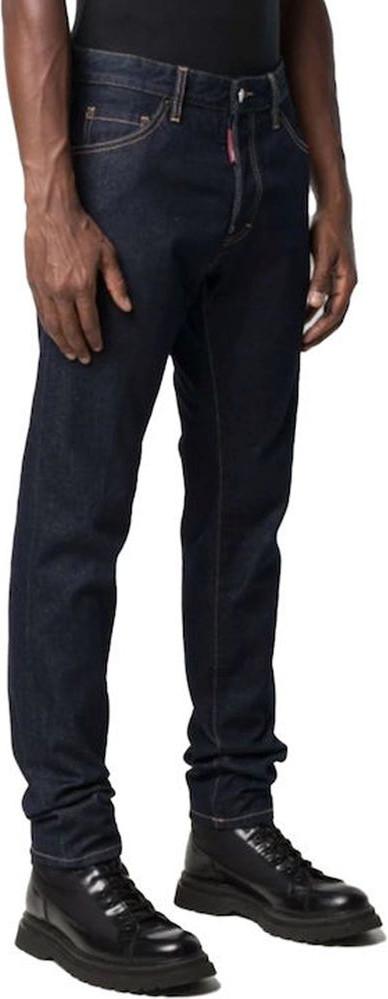 Blue Cotton Straight-Leg Jeans Dsquared2